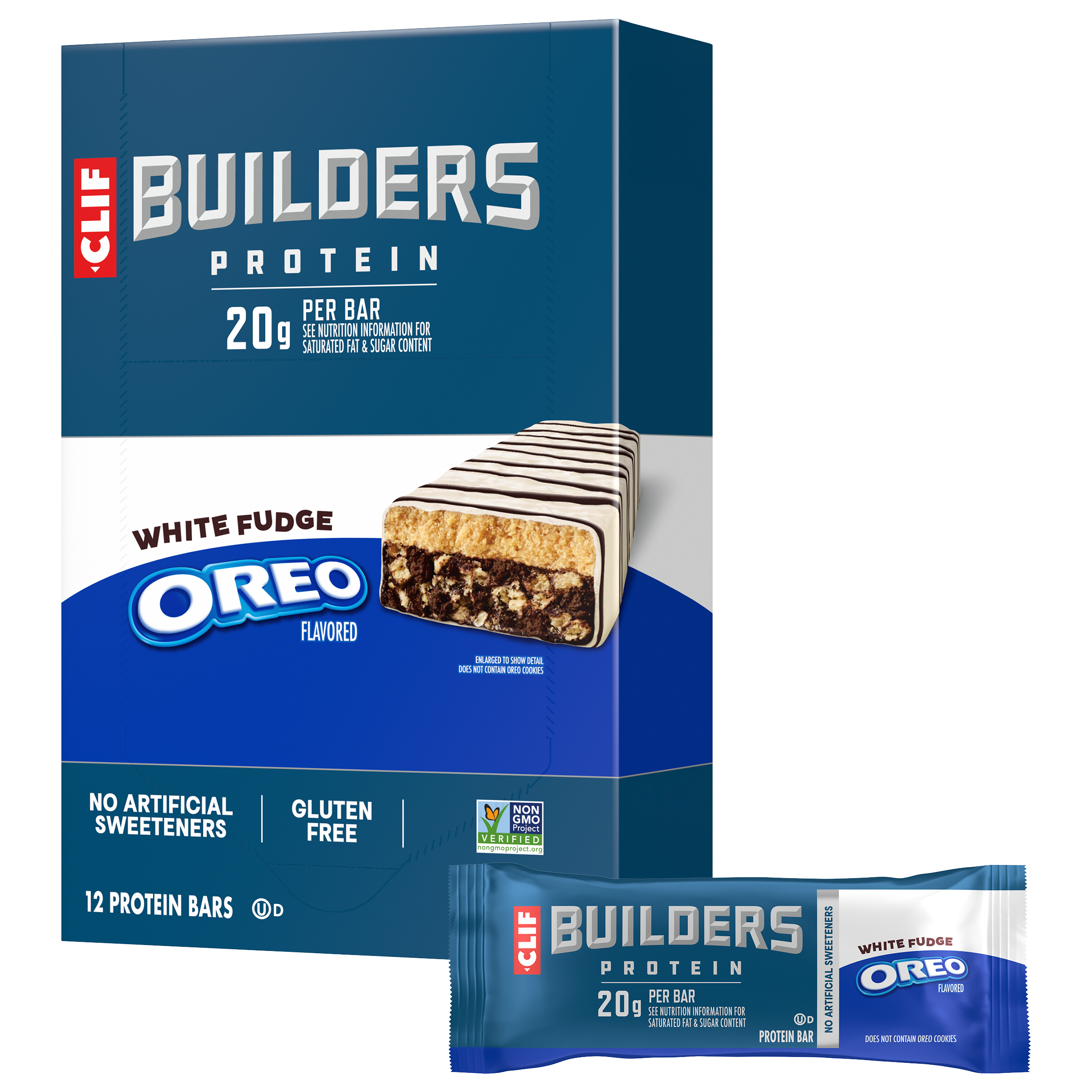 BUILDERS Clif Builders Oreo White Fudge Protein Bar