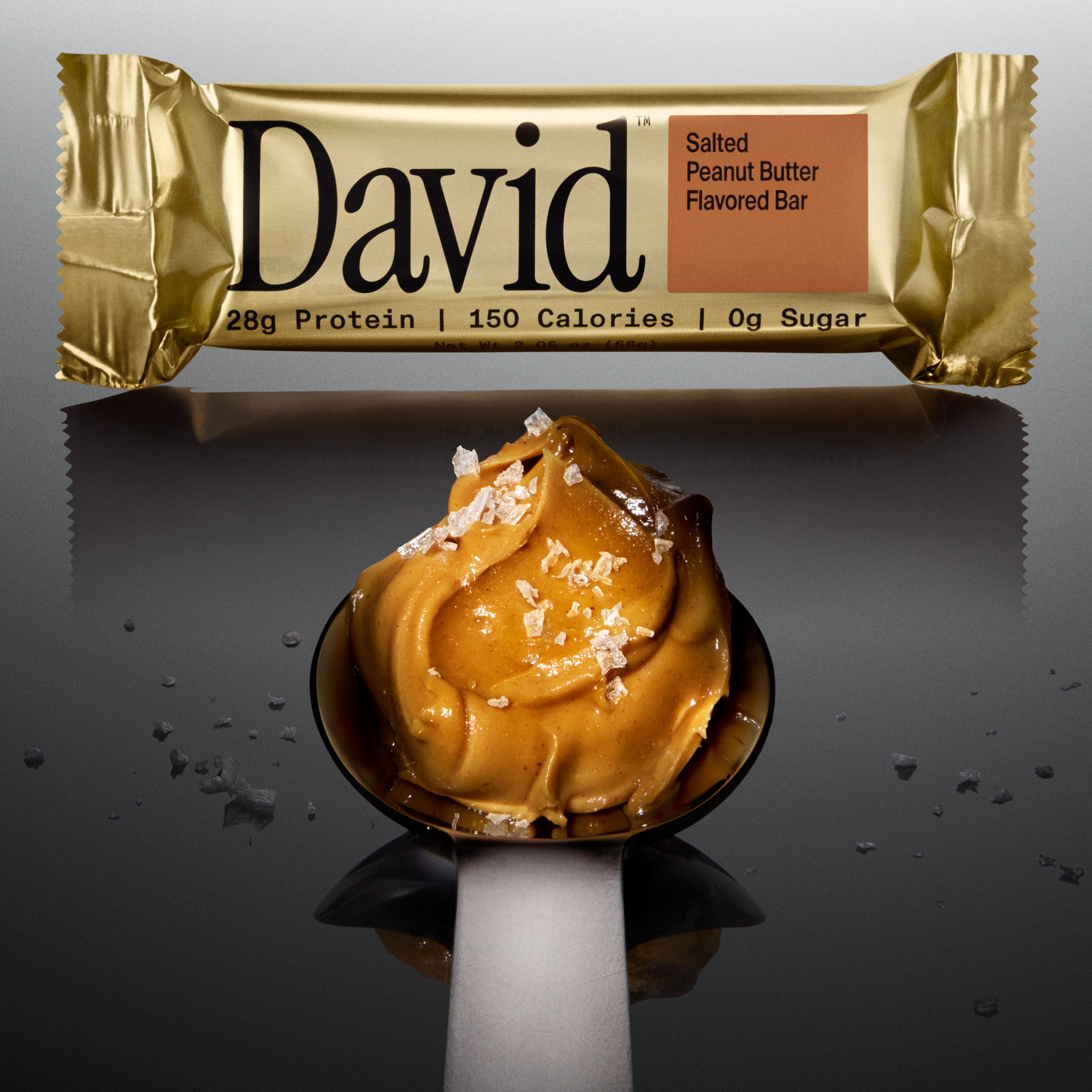 David Protein Salted Peanut Butter Carton
