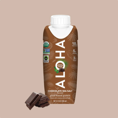 ALOHA Chocolate Sea Salt Protein Drinks 4 Pack