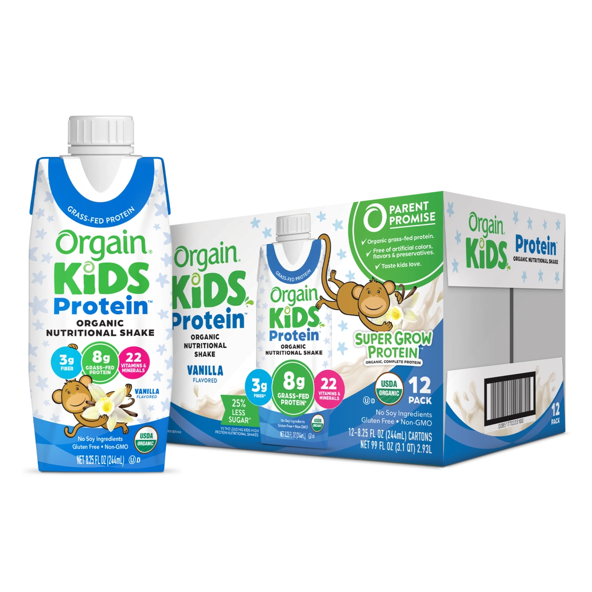 Orgain Kids Protein Organic Nutrition Shake Vanilla