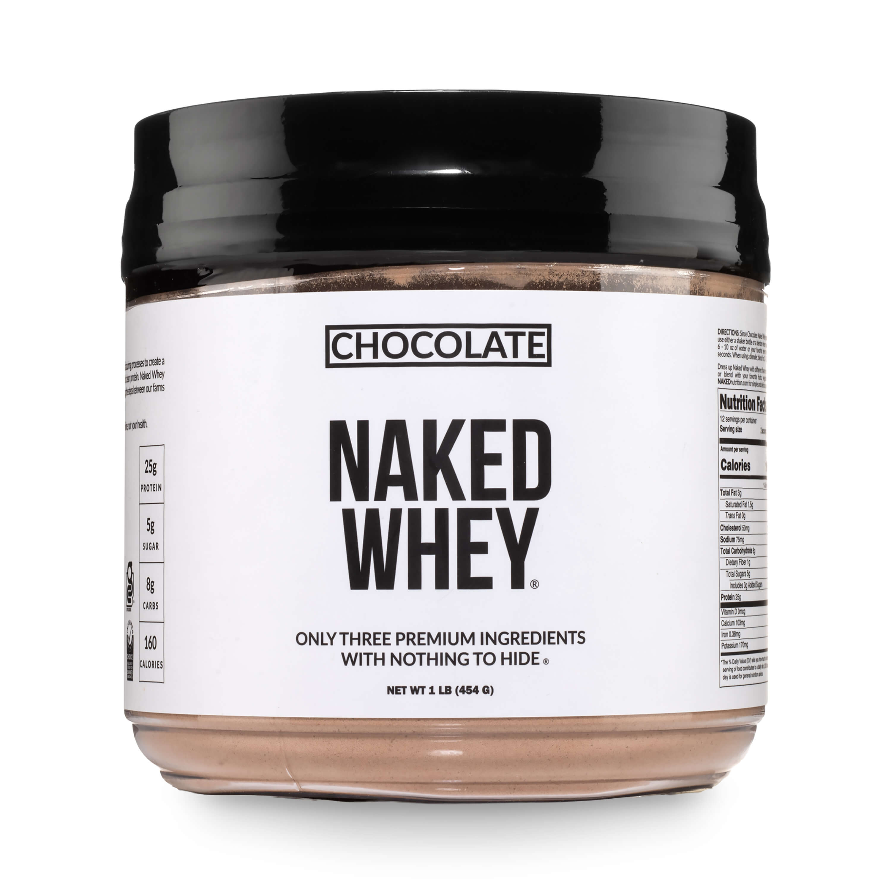 Naked Nutrition Chocolate Whey Protein Powder 1lb | Naked Chocolate Whey - 1LB