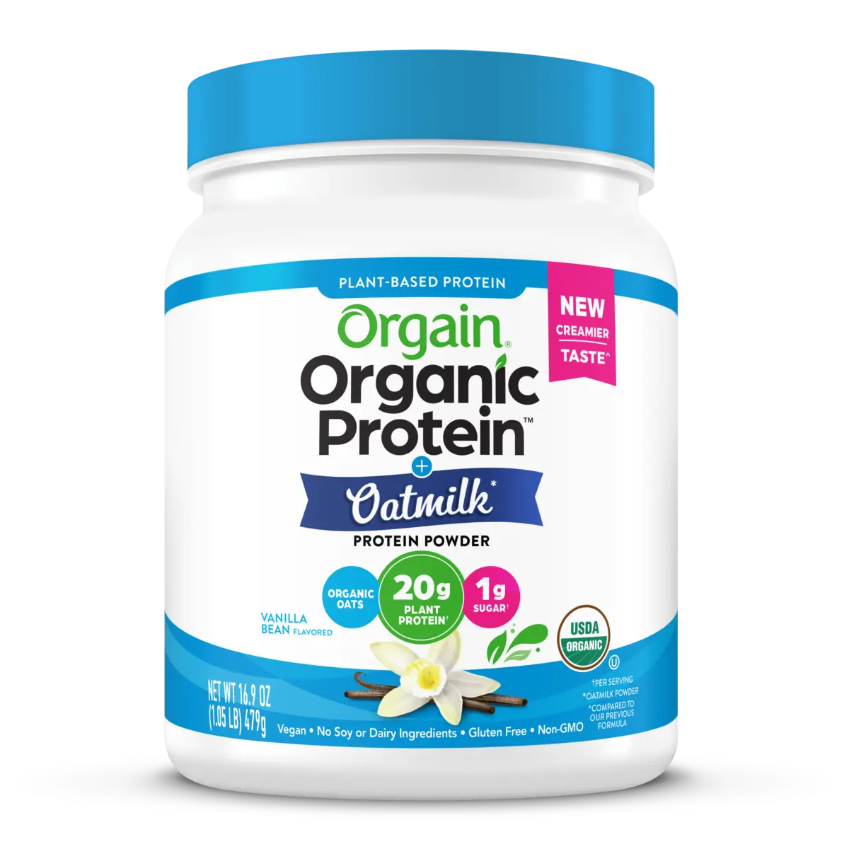 Orgain Organic Protein%E2%84%A2 Oatmilk Plant Based Protein Powder Vanilla