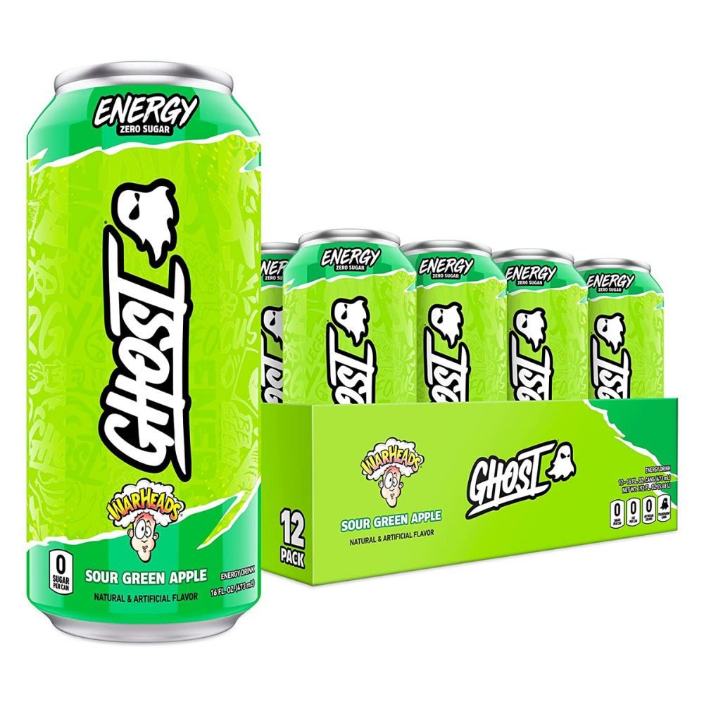 Ghost Energy Drink Warheads Sour Green Apple