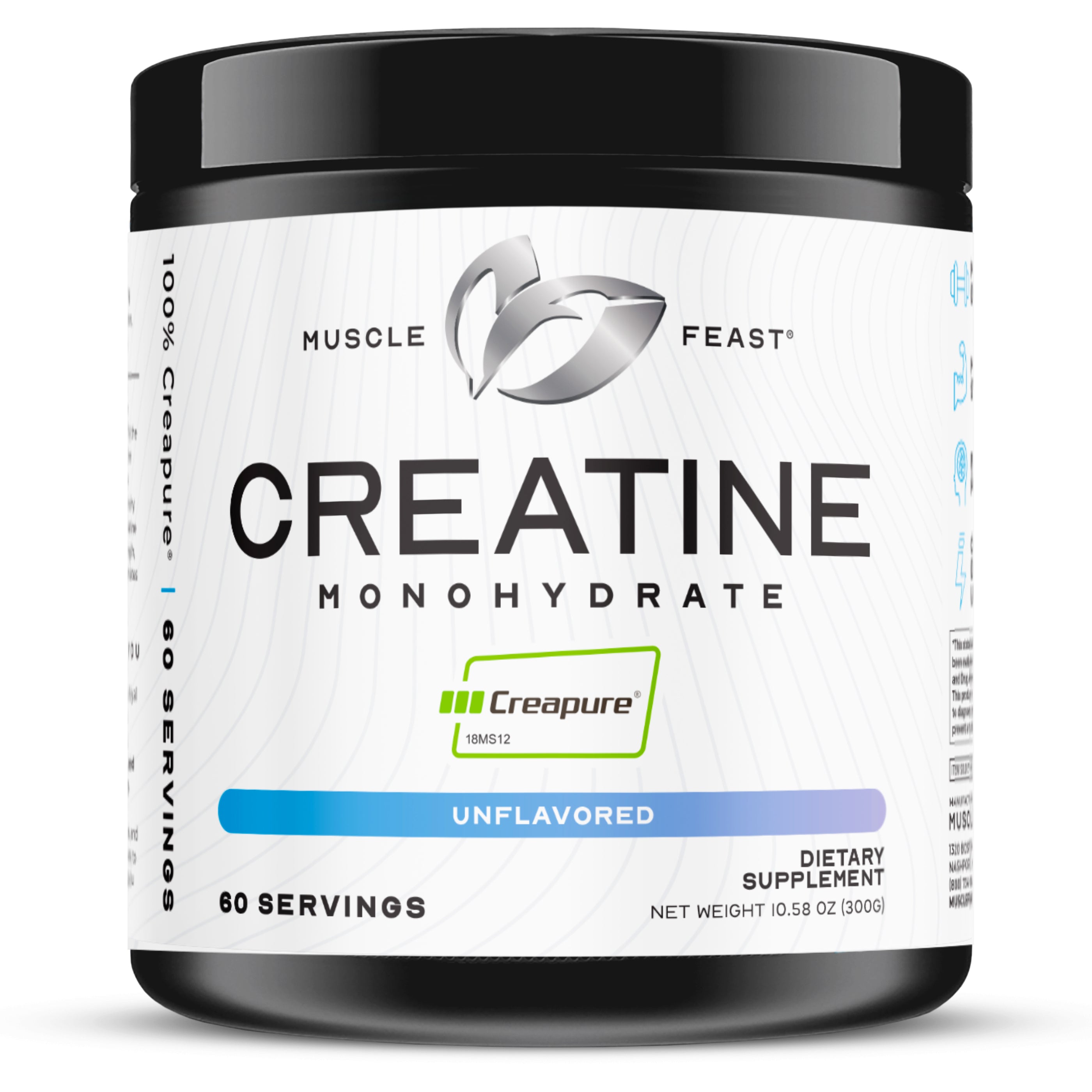 Muscle Feast Creapure Creatine Monohydrate Powder, Vegan Keto