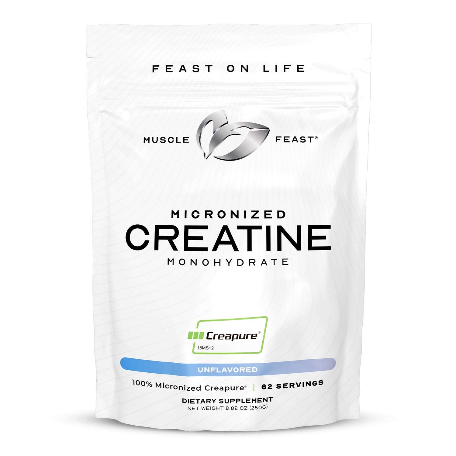Muscle Feast Creapure Micro - Micronized Creatine Monohydrate Powder | Premium Pre-Workout or Post-Workout | Easy to Mix, Safe and Pure