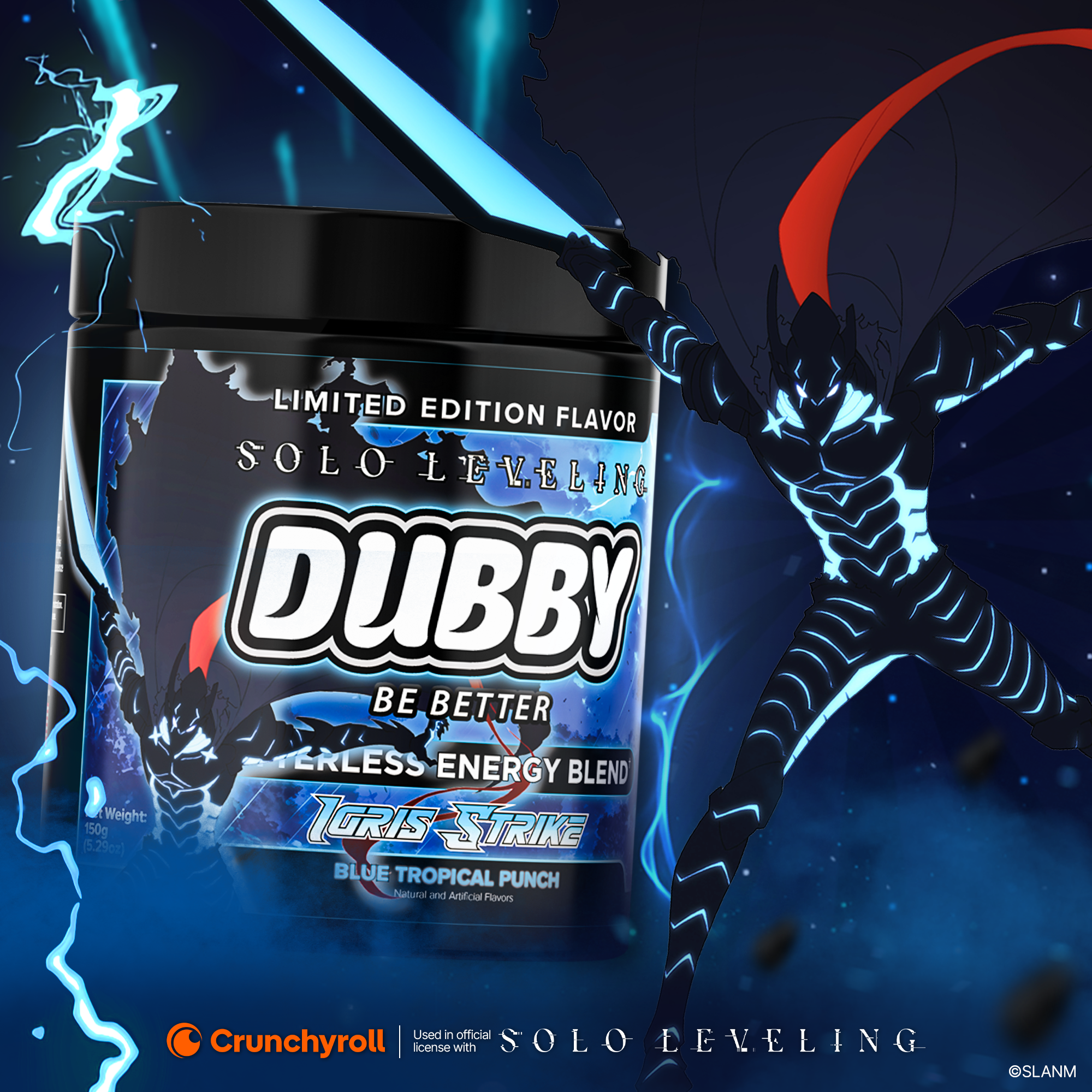 dubbyenergy Igris Strike Solo Leveling Official License Energy Drink Tub