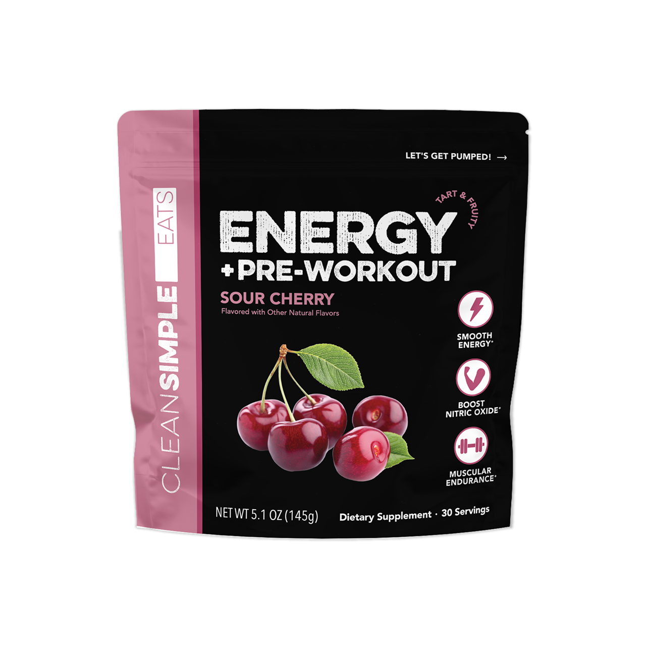 Clean Simple Eats Energy + Pre-Workout: Sour Cherry (30 Servings)