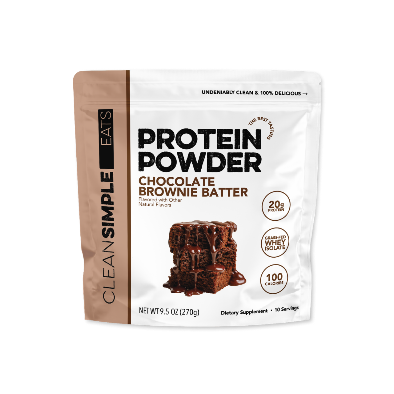 Clean Simple Eats Protein Powder: Brownie Batter (10 Serving Bag)