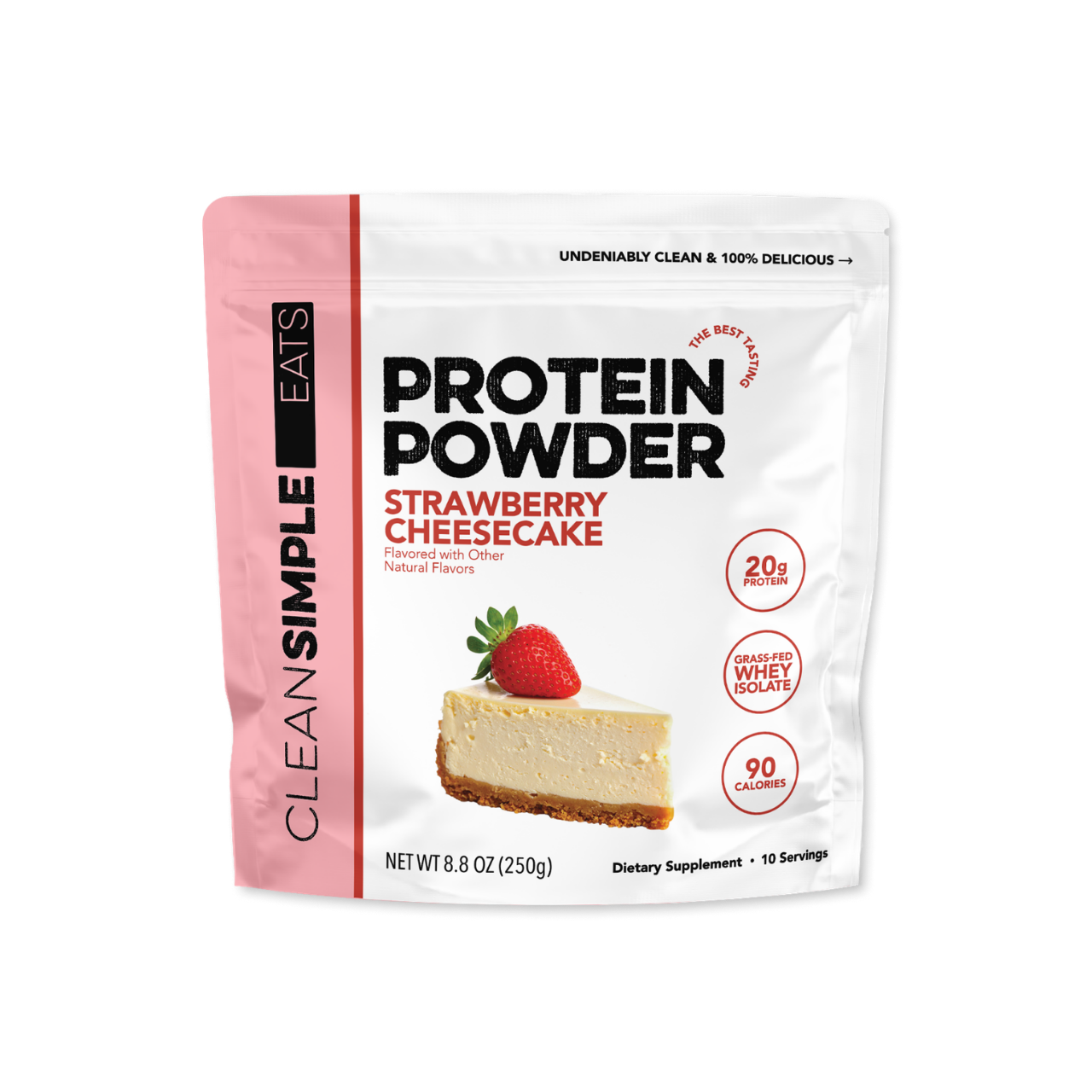 Clean Simple Eats Protein Powder: Strawberry Cheesecake (10 Serving Bag)